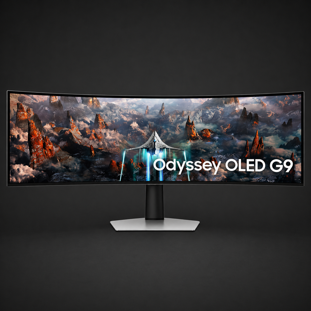 SAMSUNG Odyssey G9 G93SC Gaming Curved Monitor, 49" Dual 2K OLED Display, 240Hz Refresh Rate