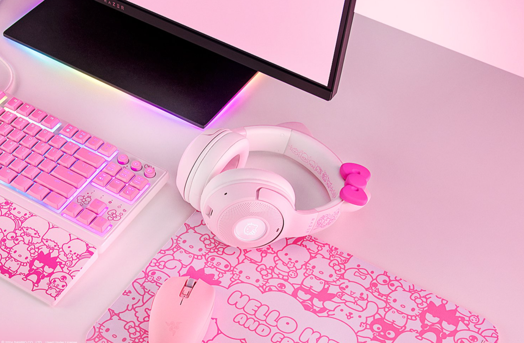 Razer Kraken Kitty V2 BT - Hello Kitty and Friends Edition