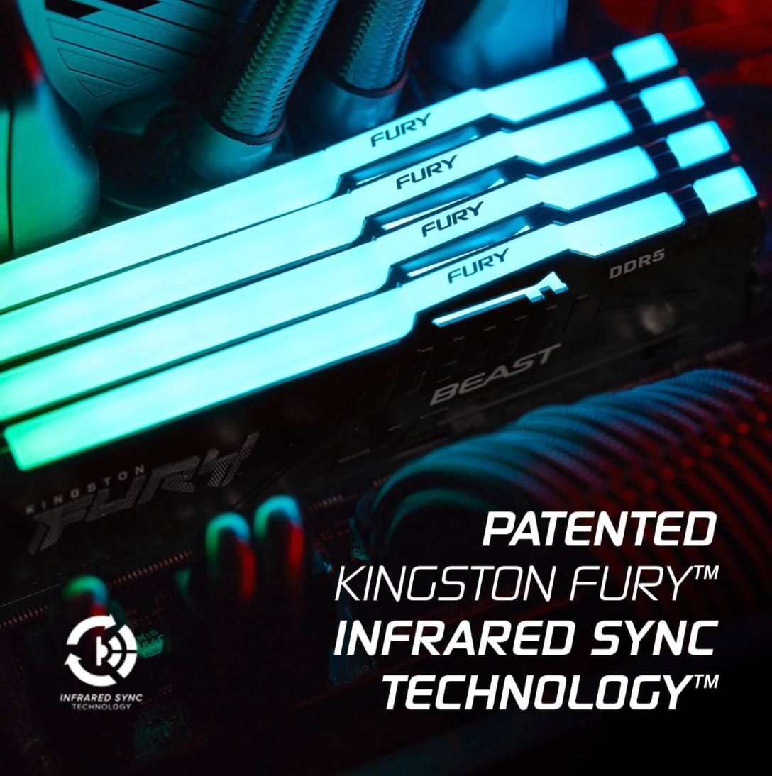 Kingston Fury Beast RGB 32GB (2x16GB) DDR5 Dual Desktop Memory Kit