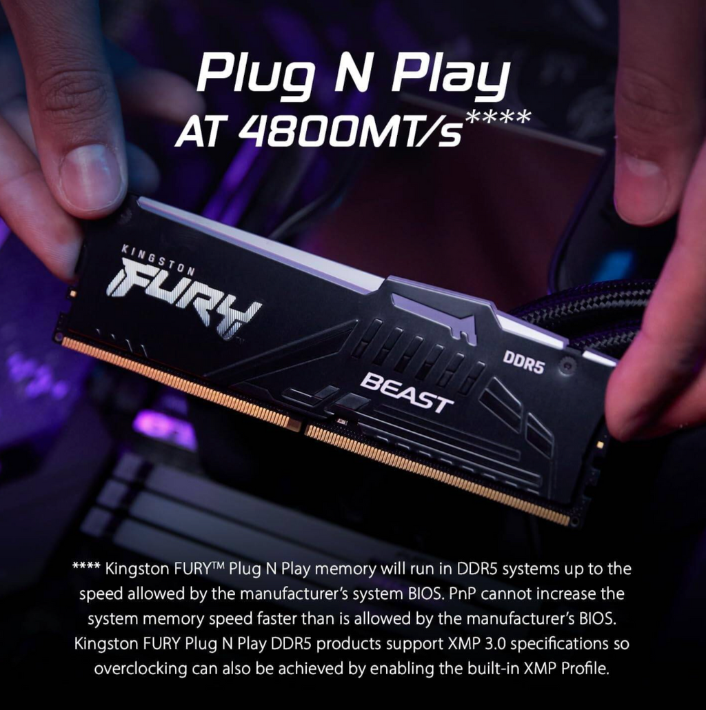 Kingston Fury Beast RGB 32GB (2x16GB) DDR5 Dual Desktop Memory Kit